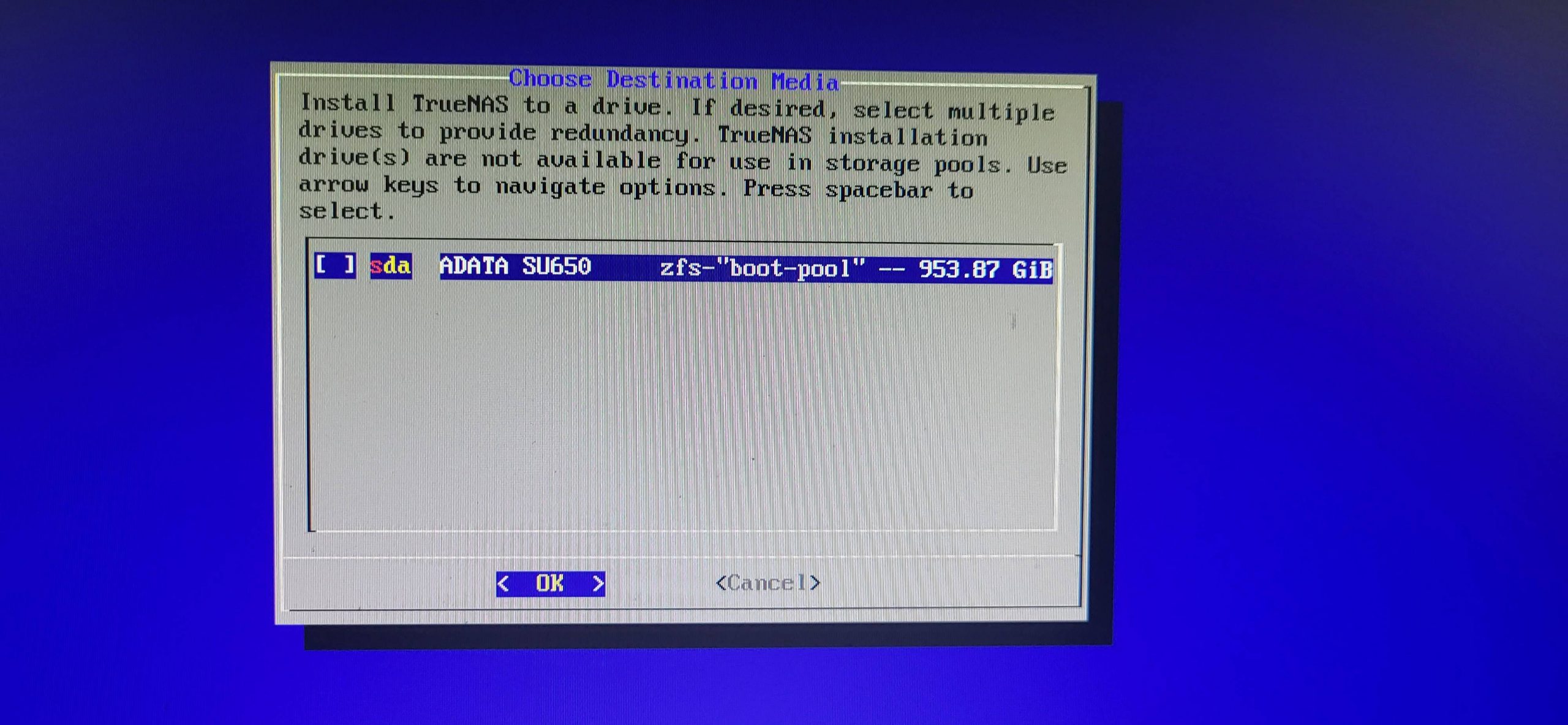 Select Boot Drive