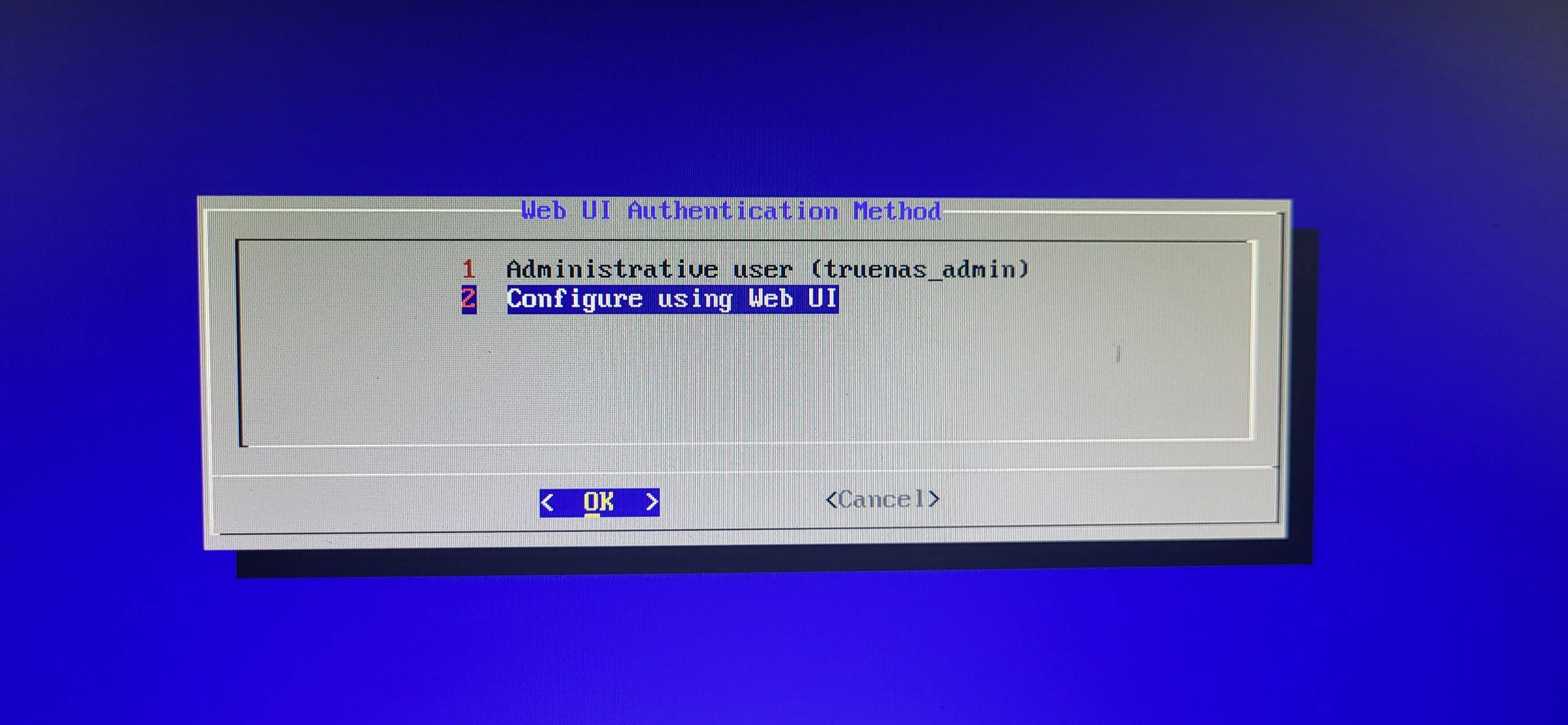 Select 1st Option and Choose a Password